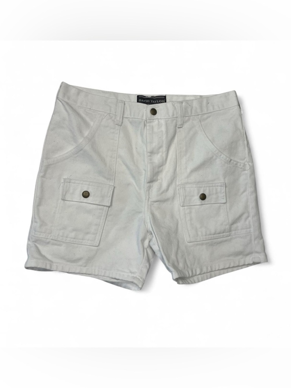 Vintage David Taylor 32 White High Rise Shorts